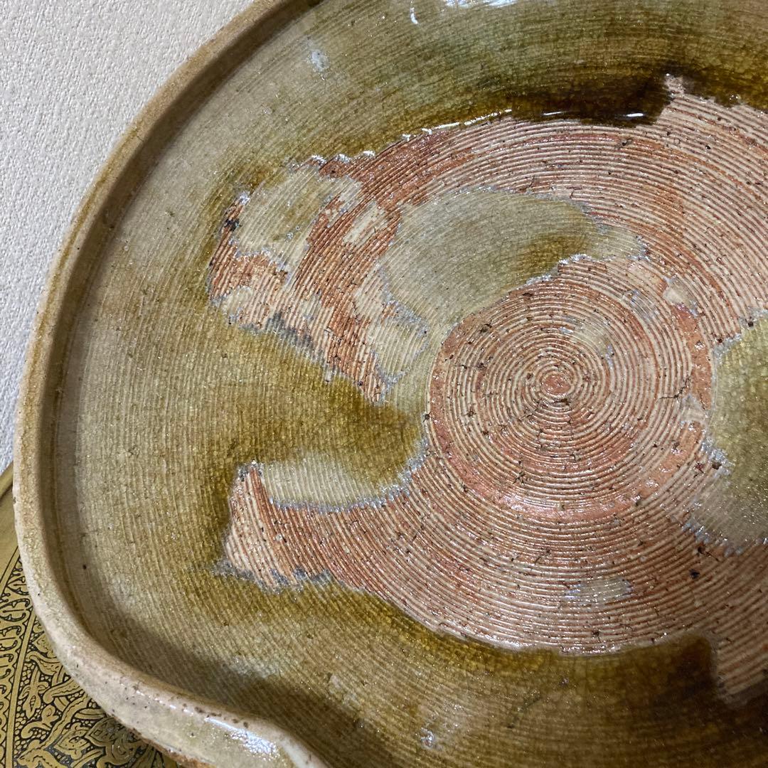 時代　大鉢　盛鉢　大皿　飾り皿〈検 信楽焼　古瀬戸　伊賀　織部　唐津　萩