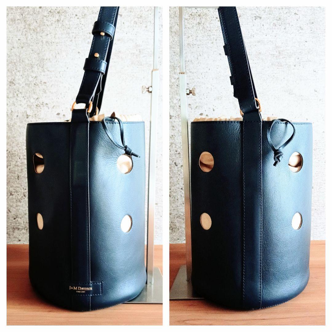 美品 J&M DAVIDSON レザー バケット 巾着 ショルダー ハンドバッグ