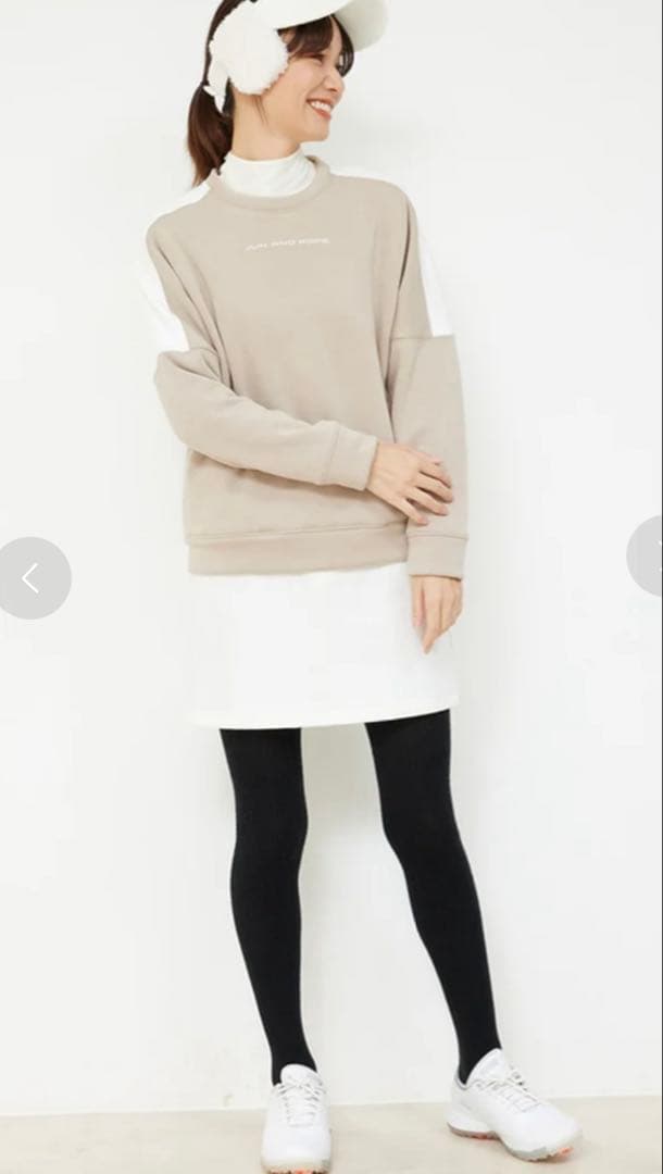 ジュンアンドロペ　レディース セーター・トレーナー ベージュ/ホワイト