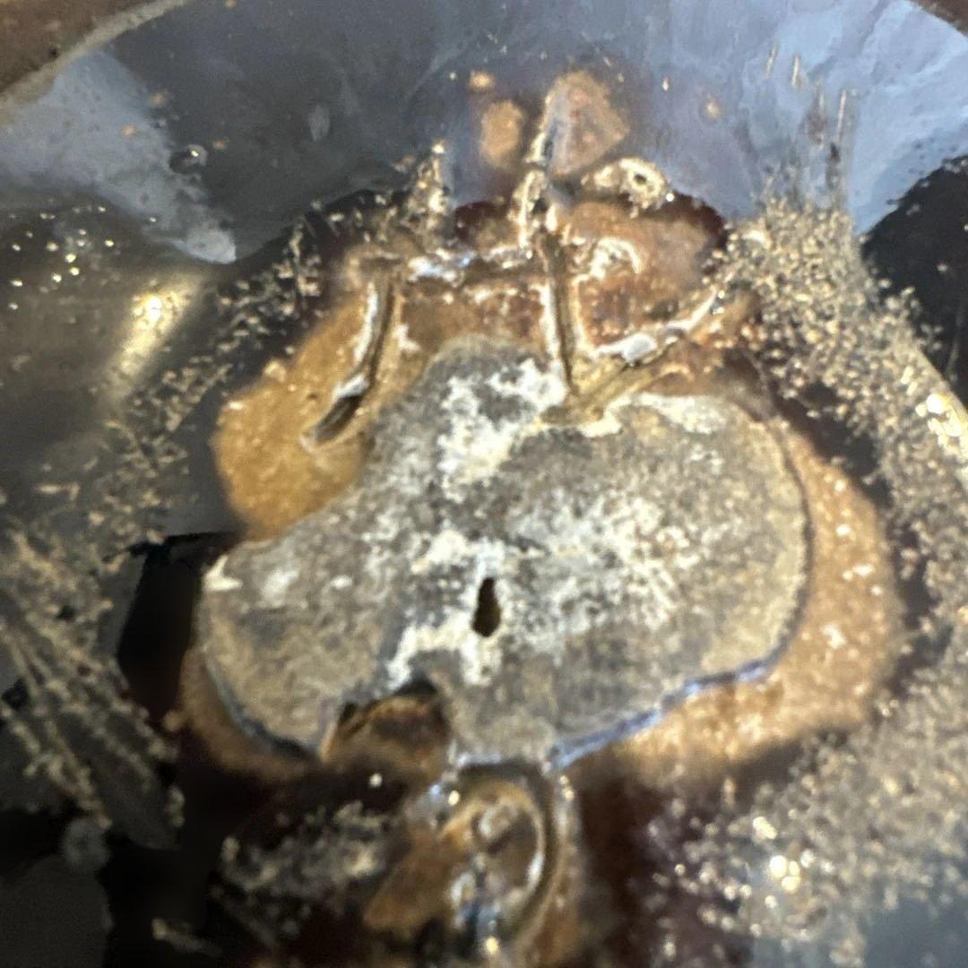 【壺屋焼】黒釉唐草掻き落とし大壺