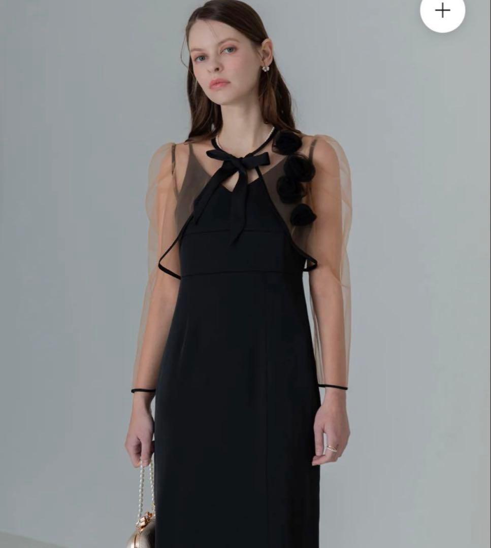 LEJA ローズボレロシアースリーブIラインワンピースドレス