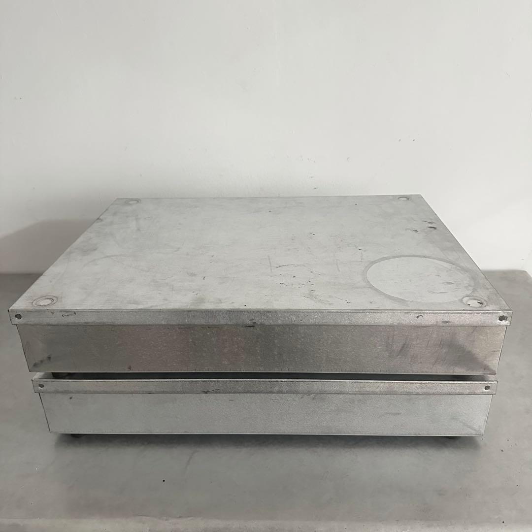 専用です/古道具/金属製の折りたたみコンテナ２個