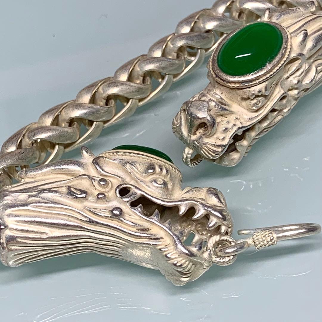 時代物　銀龍　ブレスレット　お守り　魔除け　縁起物