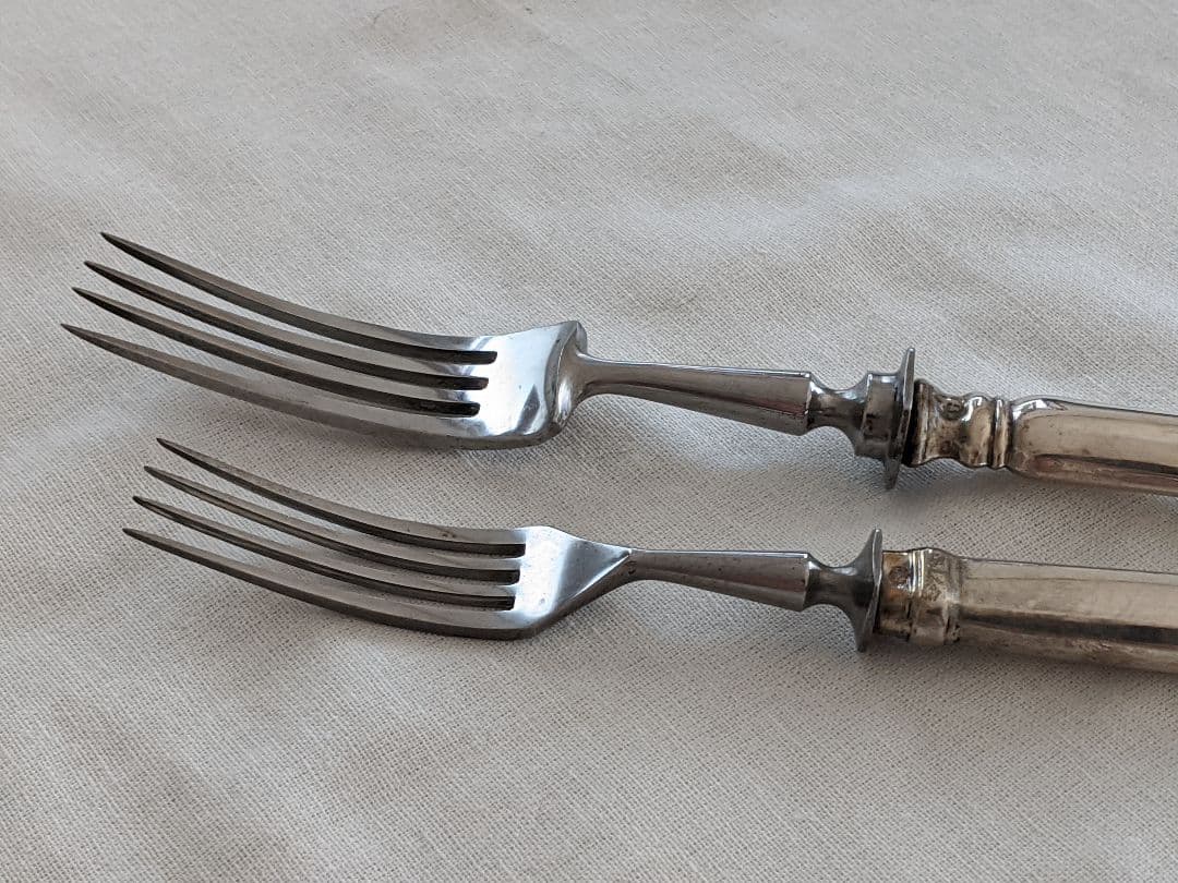 フォーク シルバー 銀器 アンティーク 銀製品 二本
