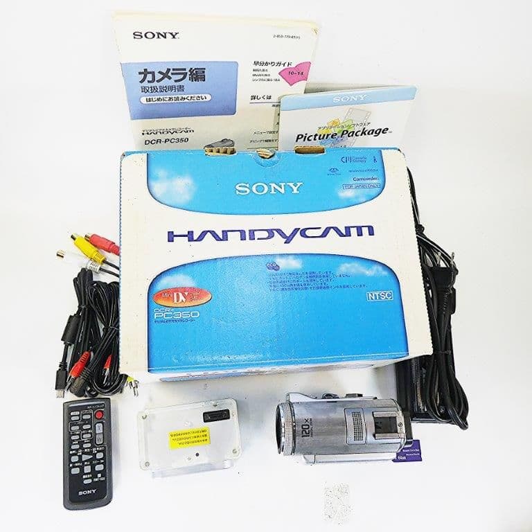動作品ソニー DCR-PC350 MiniDVビデオカメラ　DVDダビングに最適