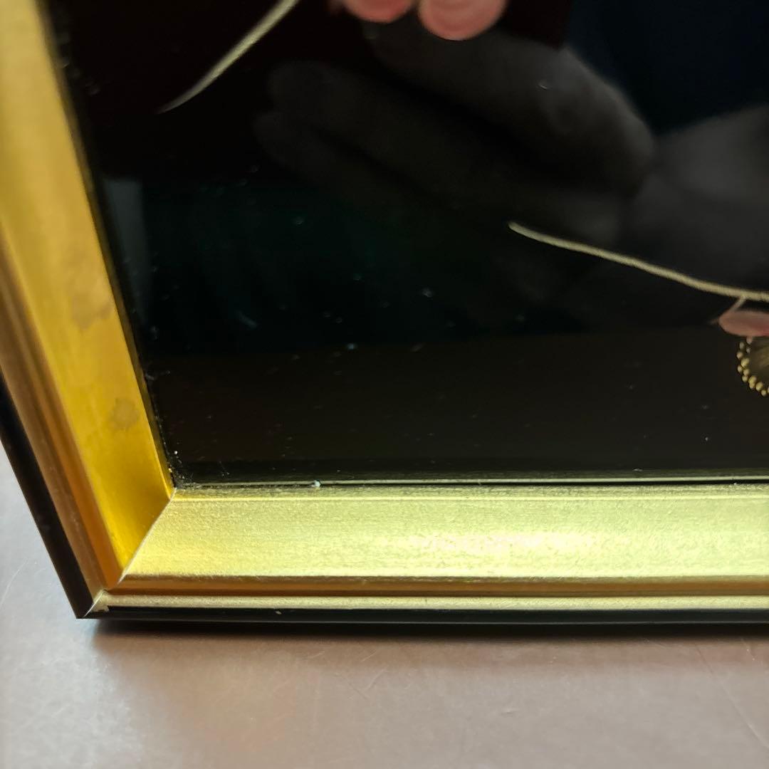 輪島塗パネル　藤八屋　奥田漆器店　漆師　ウグイス？　梅