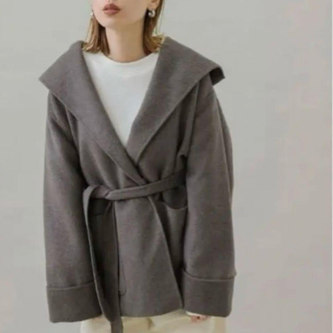 23AW 美品 サニーレーベル ジャケット ウールリバーフードミディコート