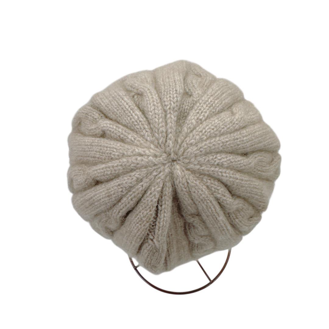 CELINE セリーヌ ニット帽 トリオンフ ベージュ