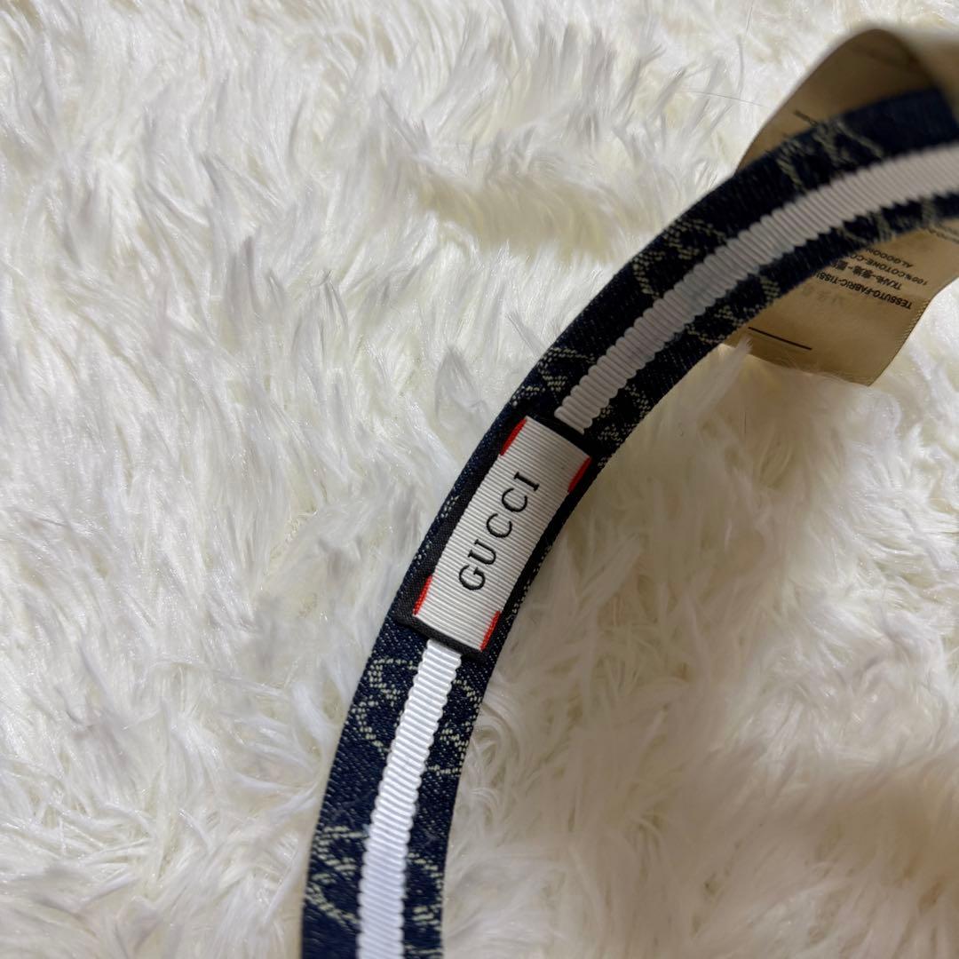 GUCCI デニム ヘアバンド カチューシャ
