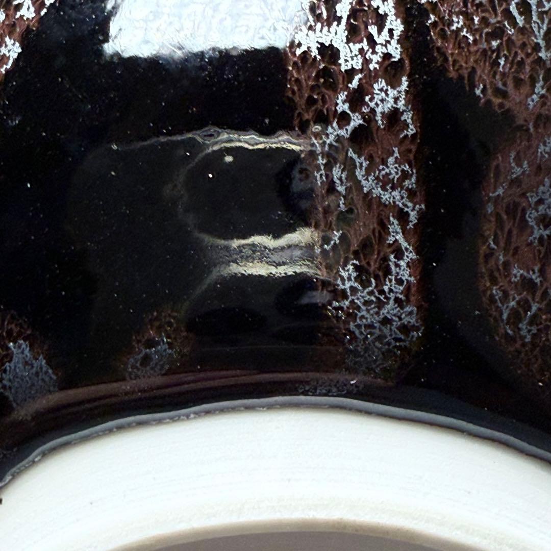 青木龍山　自作　天目抹茶碗　共箱　栞　日展入選多数　茶道具　裏千家　表千家