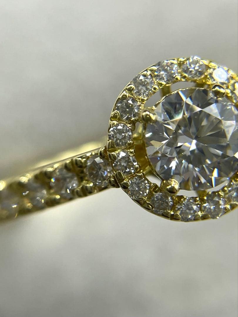 JL130★最高級 ダイヤモンド 0.656ct k18 リング ソ付