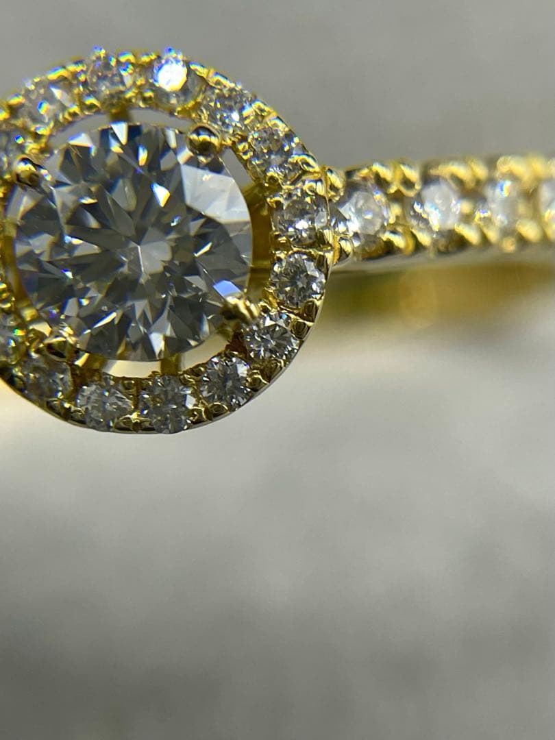 JL130★最高級 ダイヤモンド 0.656ct k18 リング ソ付