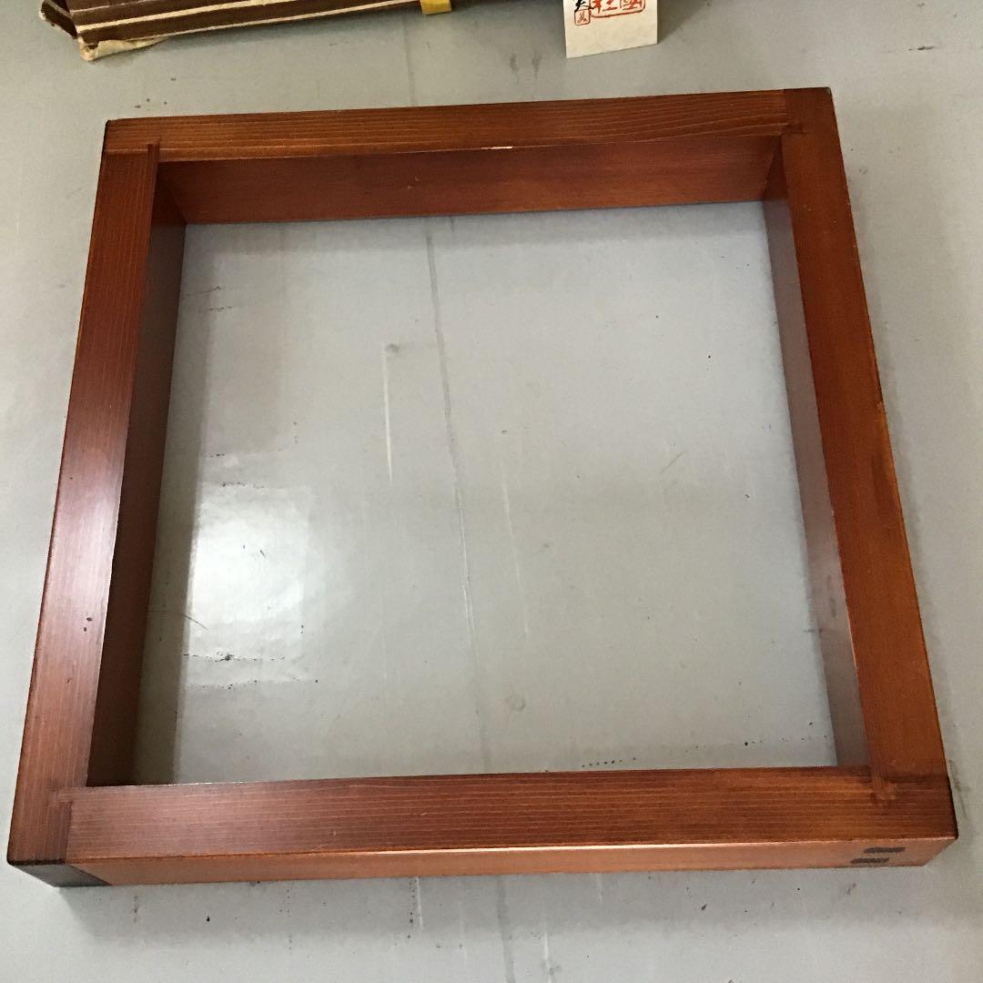 茶道具 炉縁 杉スリ漆炉縁 豊国神社古材 波多野 匠斎 作 共箱 N132RB