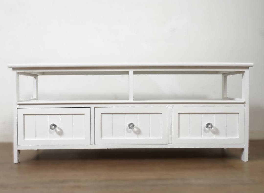 フォロー割【新品】フェミニン　テレビ台　クリスタル調ハンドル アウトレット