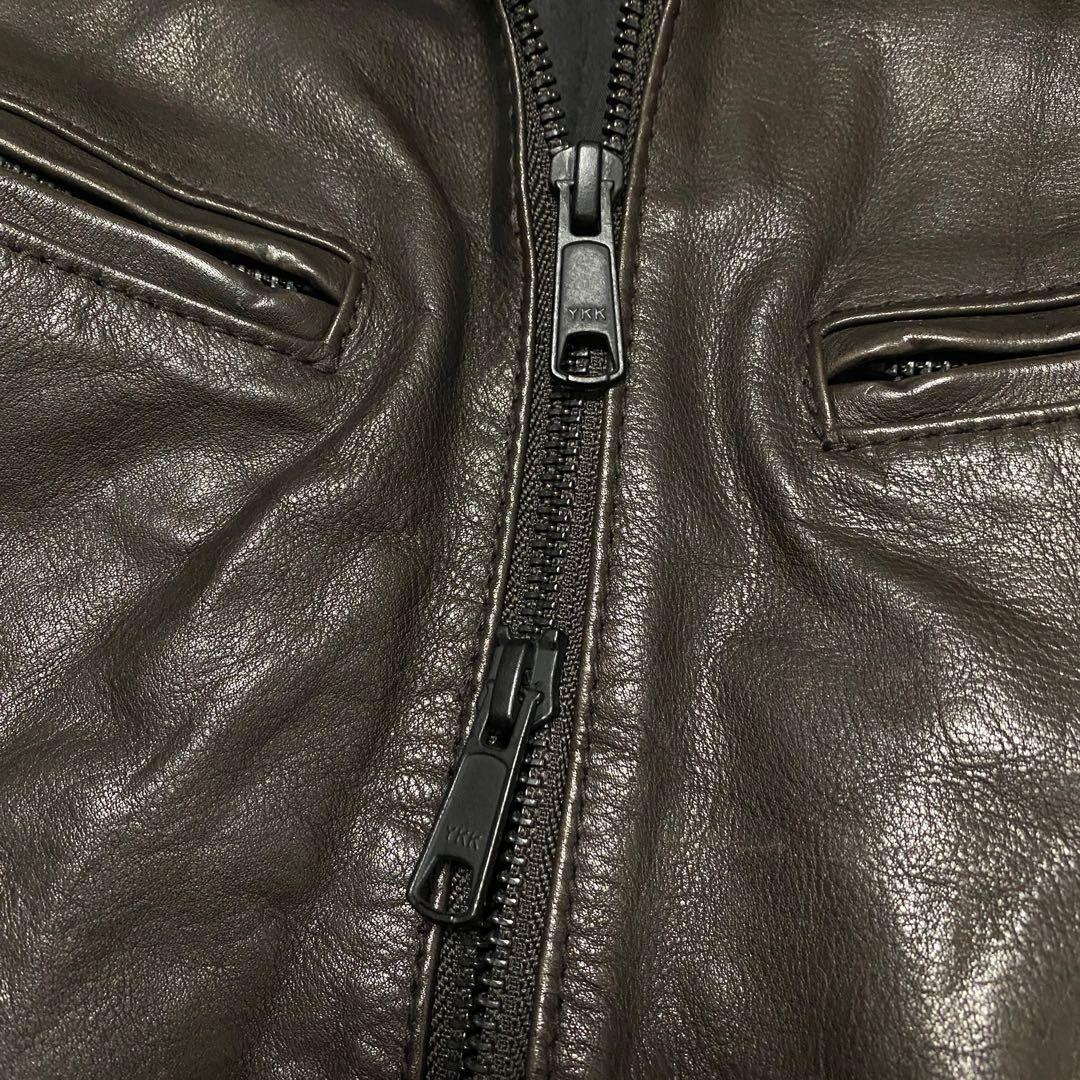 ジャケット・アウター nano universe fur leather biker jacket