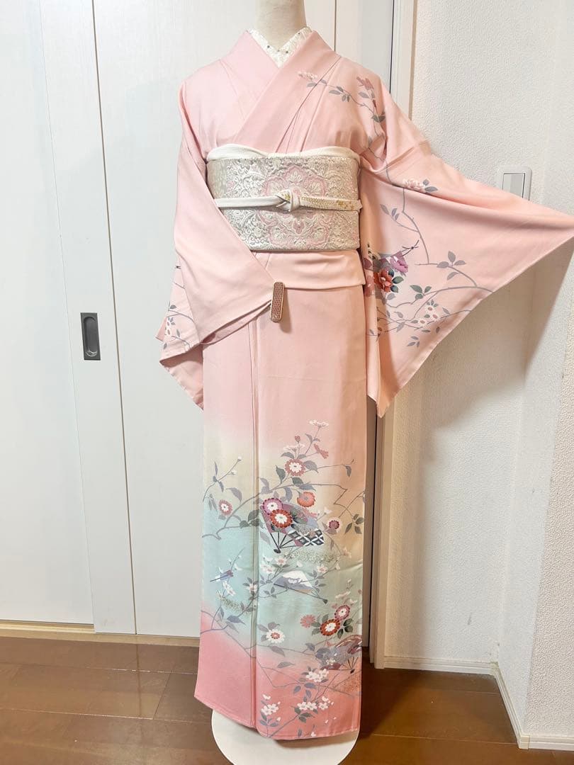 美品　未使用　しつけ糸付　トールサイズ　裄丈長め　訪問着フルセット4点　やまと製