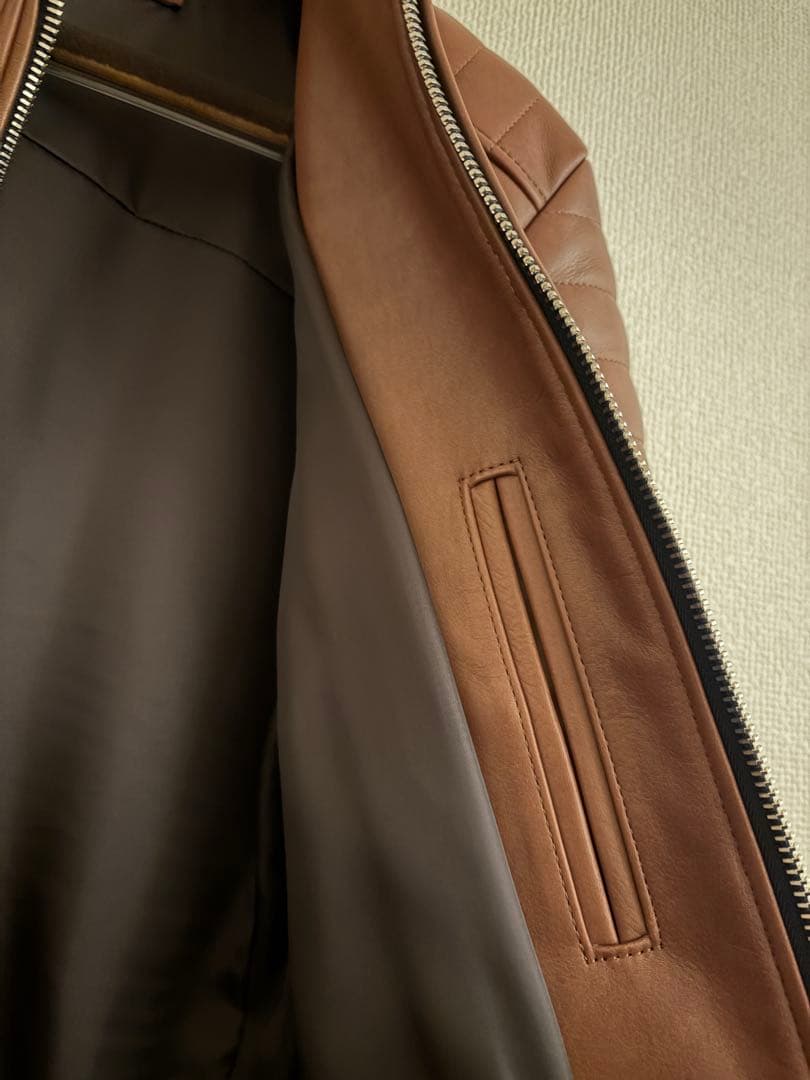 【美品】FIXER F2 シングルライダース　ブラウン　48