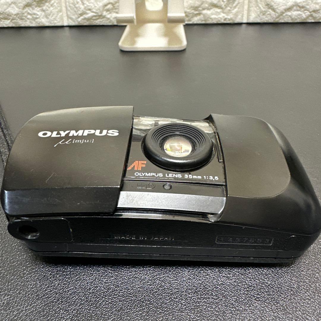 初代 OLYMPUS μ mju 35mm 1:3.5通電確認　ジャンク現状品
