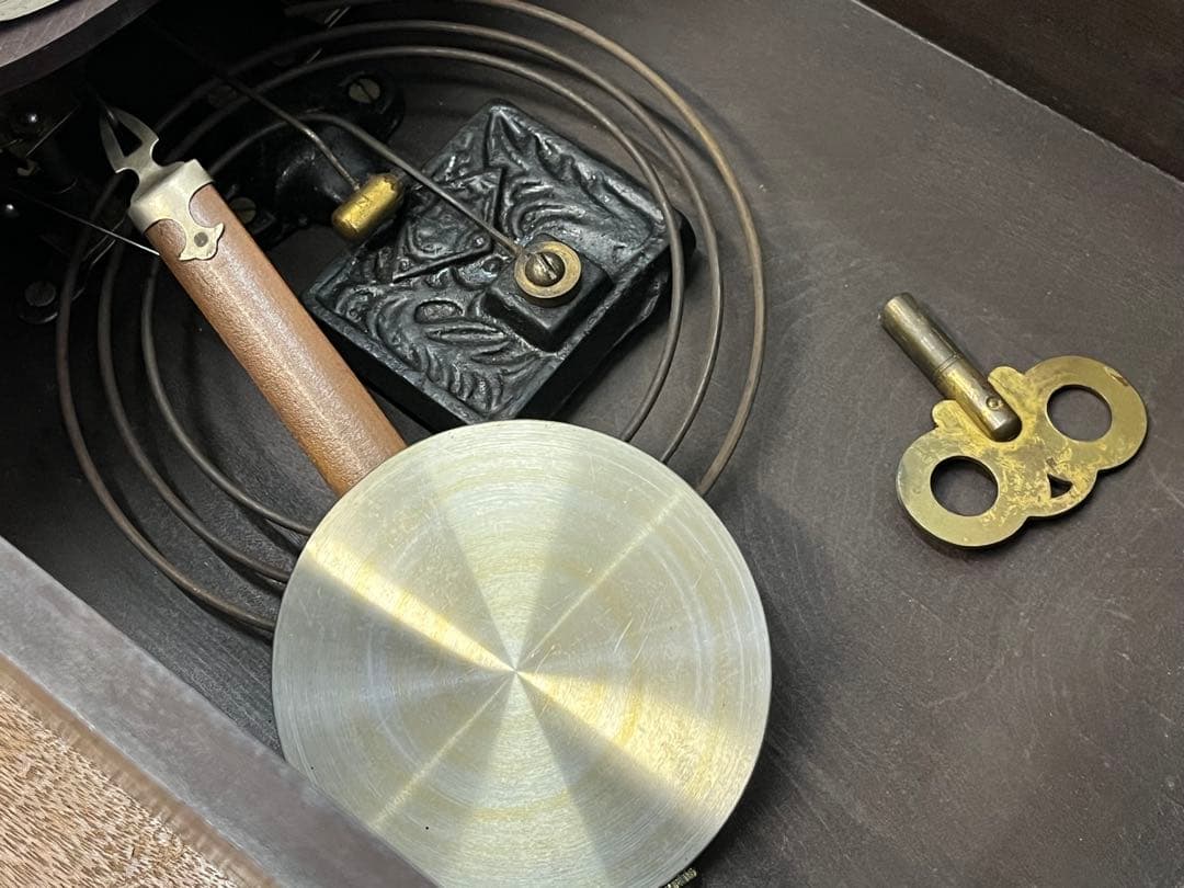 「希少」昭和レトロ Meijiゼンマイ時計 オキュパイドジャパン 掛時計 古時計