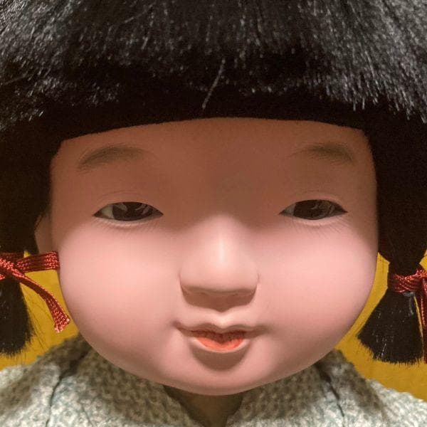 市松人形 男の子 工房朋 森重春幸作 54cm 人毛 ちりめん 日本人形