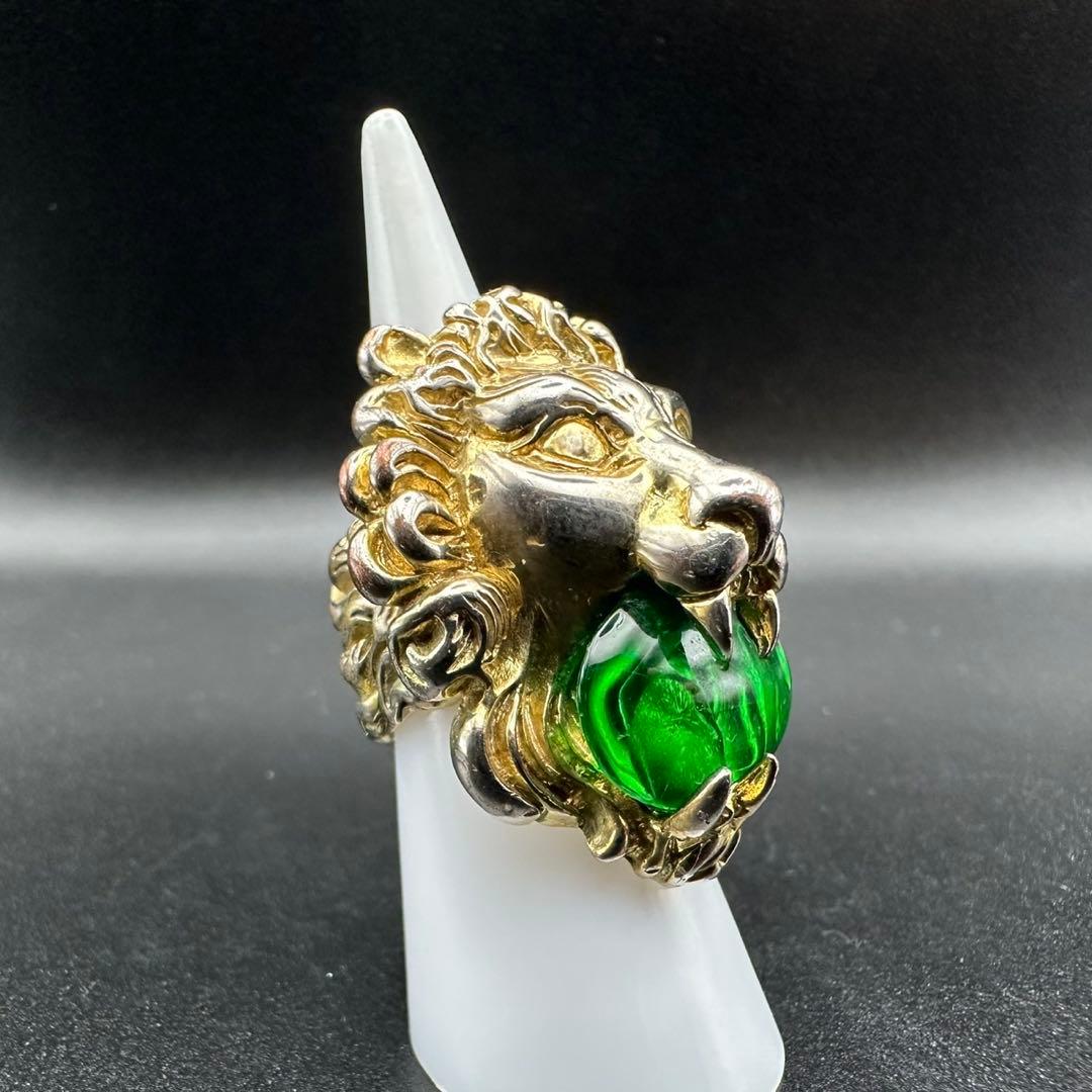 極美品✨　GUCCI　リング　指輪　ライオンヘッド　ロゴ　刻印　1334