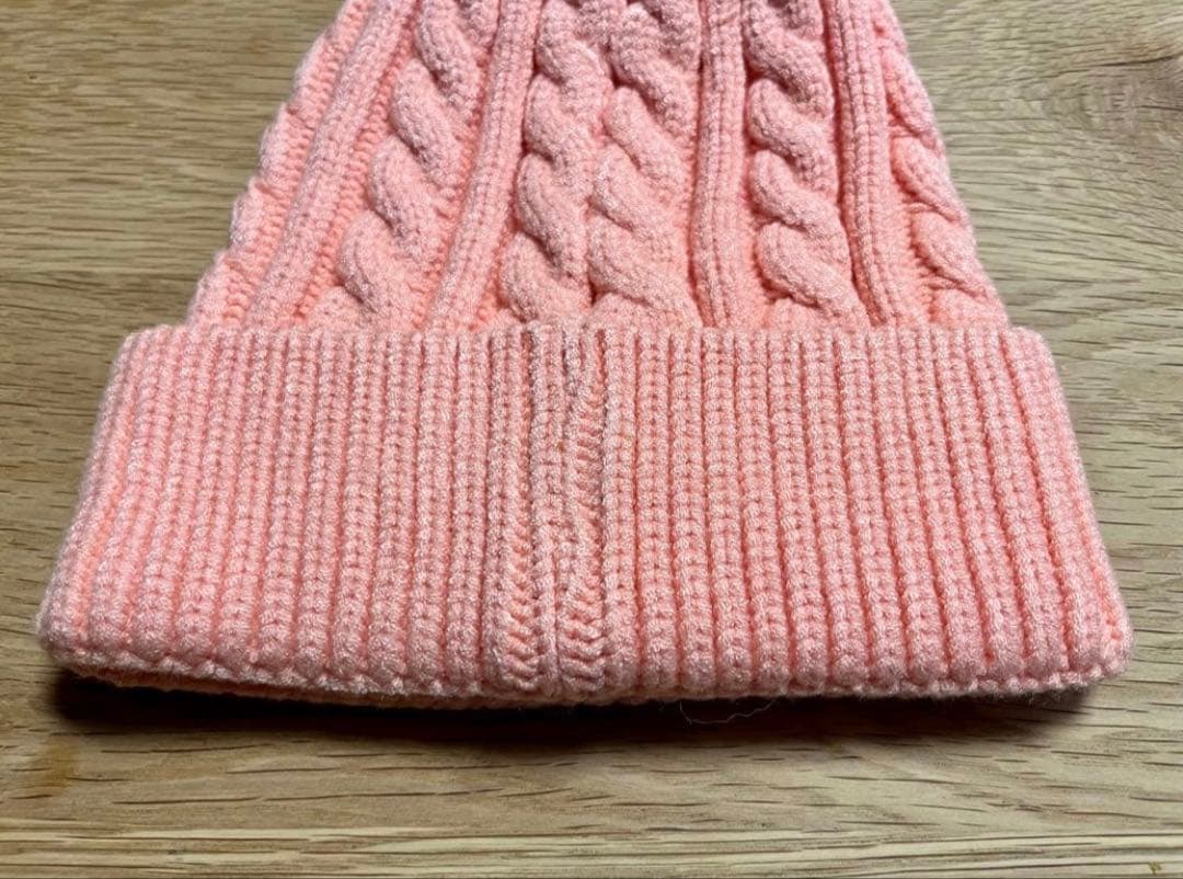 [トコちゃん] UGG ケーブル編みニット帽 ピンク