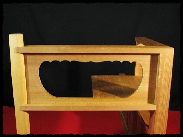 希少！ 板引戸腰 台目棚 屋久杉 赤杉 自在棚 大棚 茶道具 棚物 f265