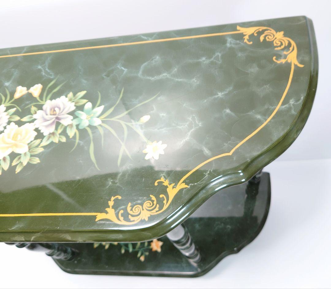 花柄コンソール テーブル 台 アンティーク家具【美品】