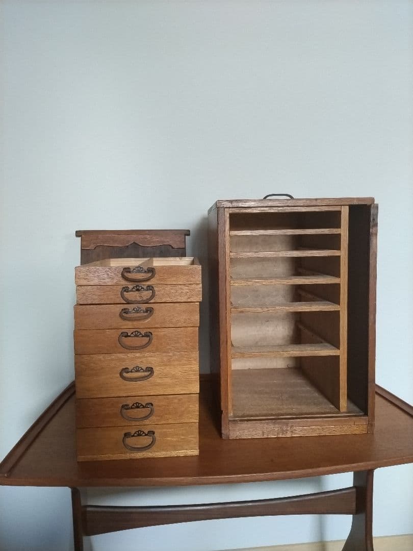 オカモチ木製引き出し式タンス 7段