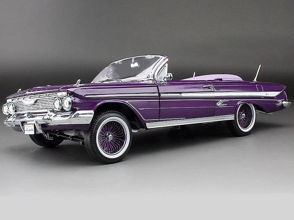 1961 シボレー・インパラ・コンバーチブル・ローライダー　(パープル)