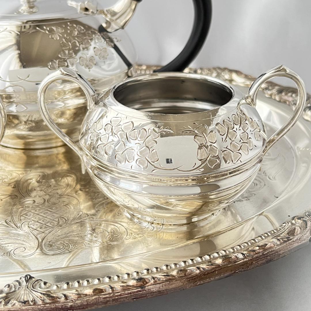 【 Cooper Bros 】クローバーのティーセット 3点