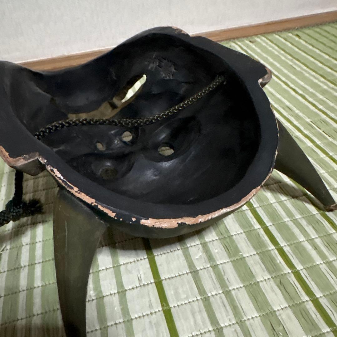 お面　能面　般若　鬼　はんにゃ　静岳作　伝統工芸　神楽面　壁掛け　置物　角