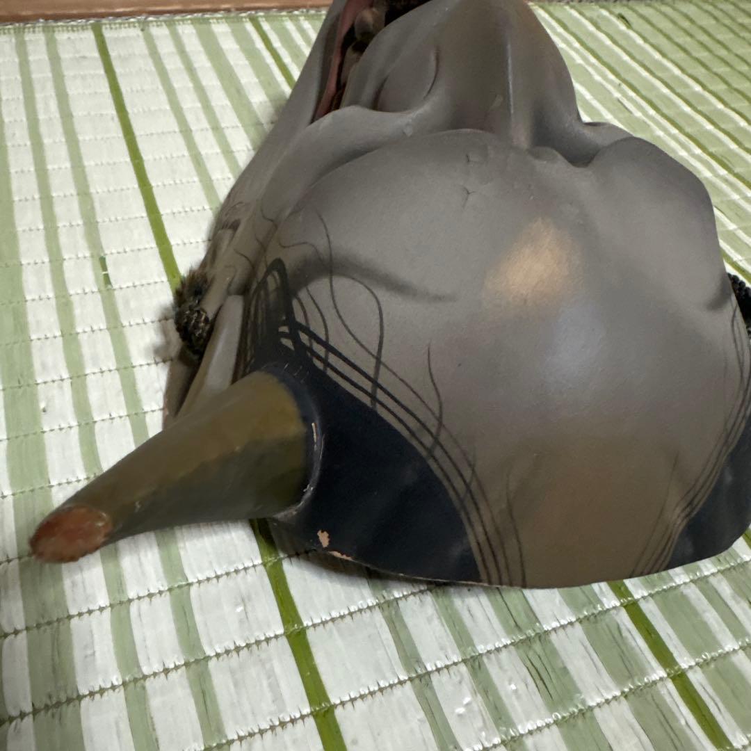 お面　能面　般若　鬼　はんにゃ　静岳作　伝統工芸　神楽面　壁掛け　置物　角