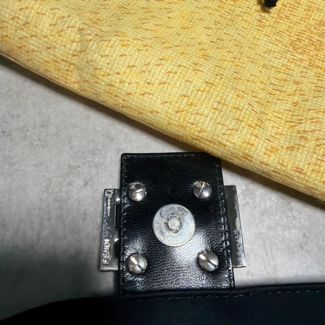 美品　FENDI フェンディ マンマバケット ハンドバッグ ブラック ジャージー