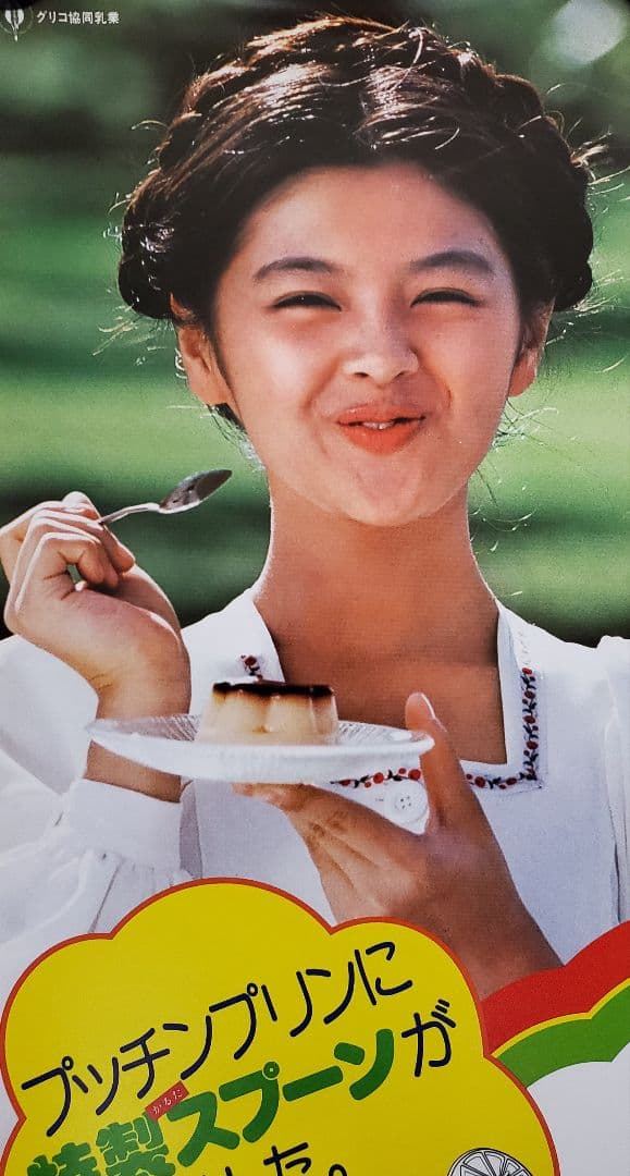 グリコ　プッチンプリン　短冊ポスター　林寛子　駄菓子屋　2枚セット　アンティーク