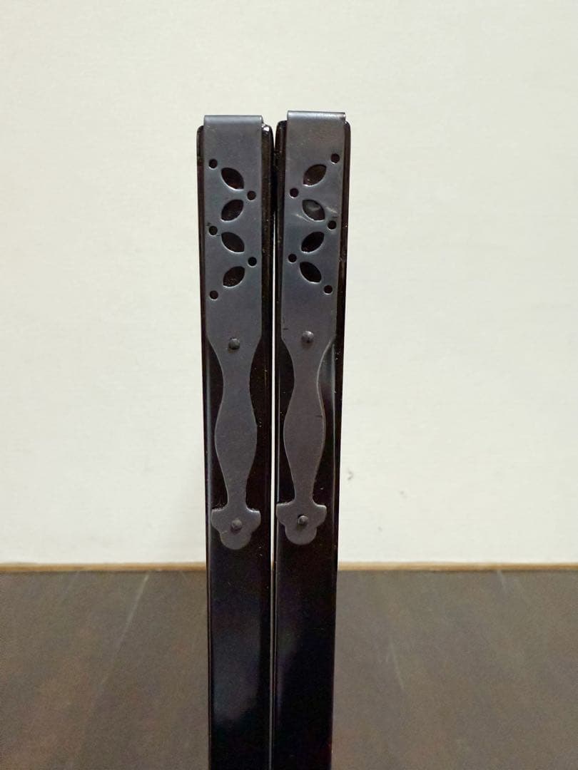 未使用 茶道具 黒塗縁 利休梅 風炉先屏風 裏杉格子網代 両面使い 炉風炉兼用