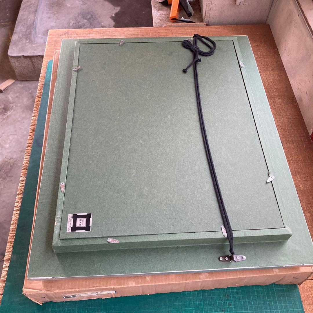 銀河堂 総葉型 P8号 油彩額縁 銀色 シルバーフレーム アートフレーム 箱付き