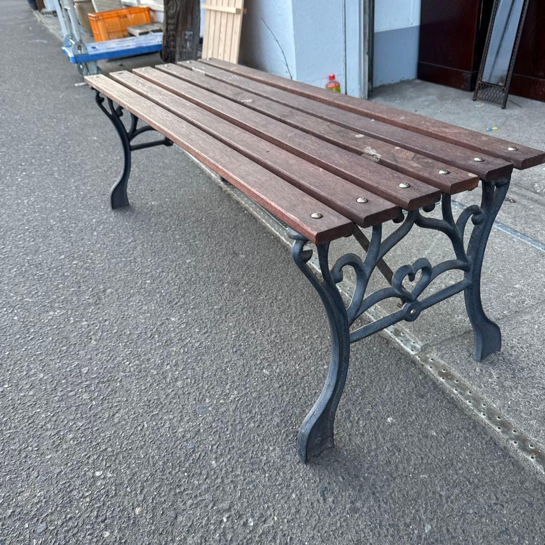 t*o様 ハートの装飾　木製ベンチ