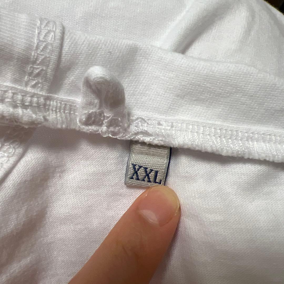 MONCLER モンクレール ダブルロゴワッペン 半袖Tシャツ XXL ホワイト