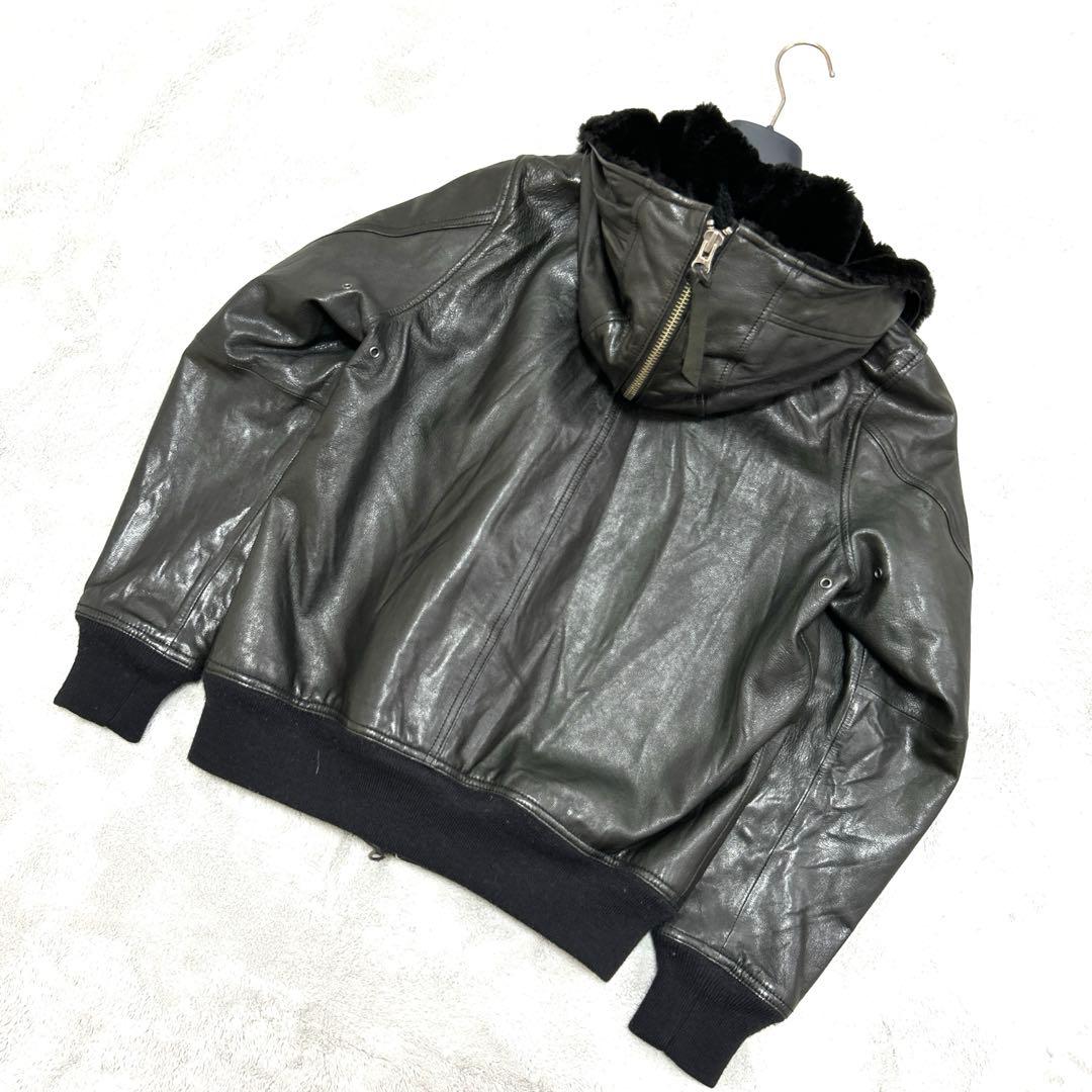 美品　The DUFFER ダファー　N2B フライトジャケット本革 山羊革　黒