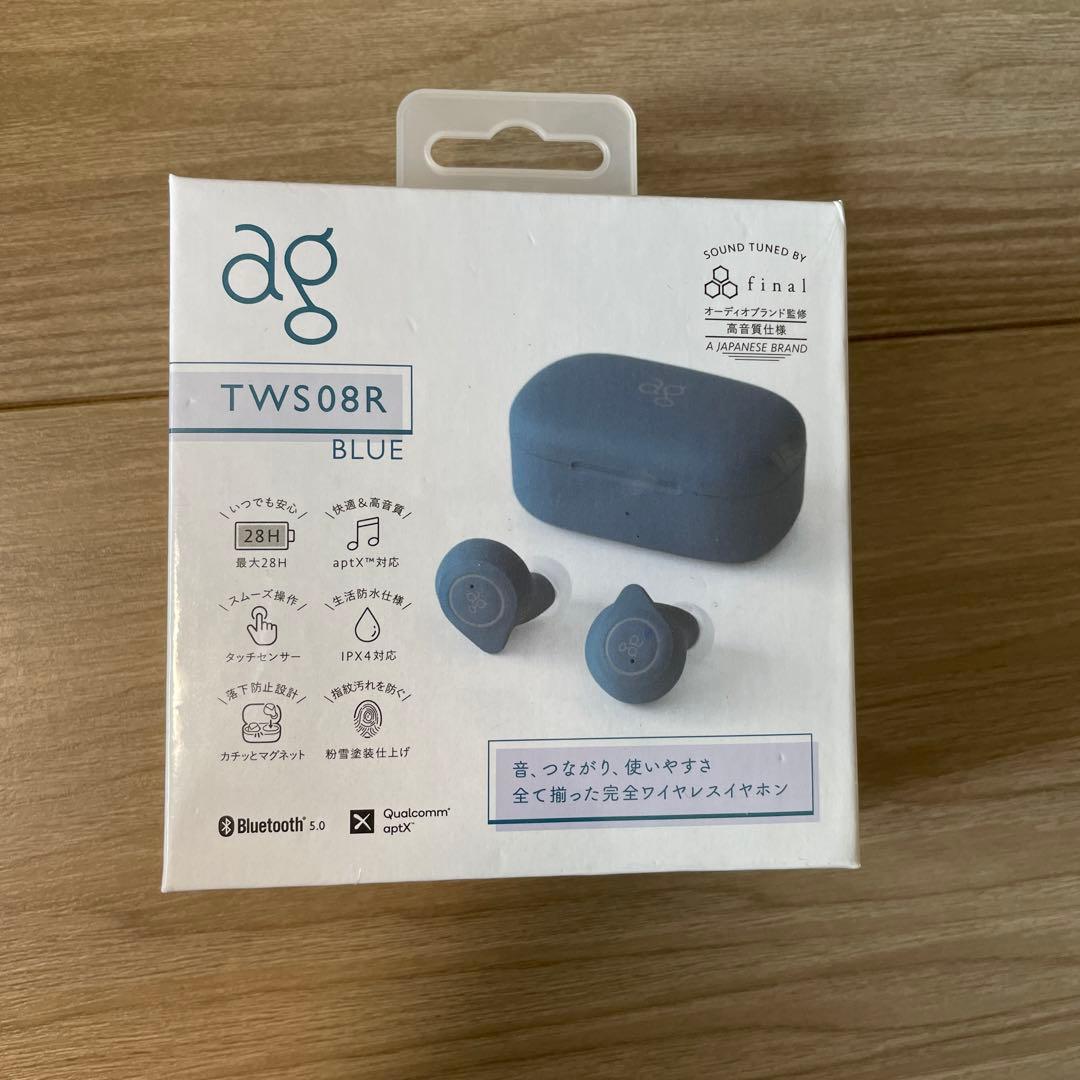 ヘッドホン ag AG-TWS08RBU BLUE