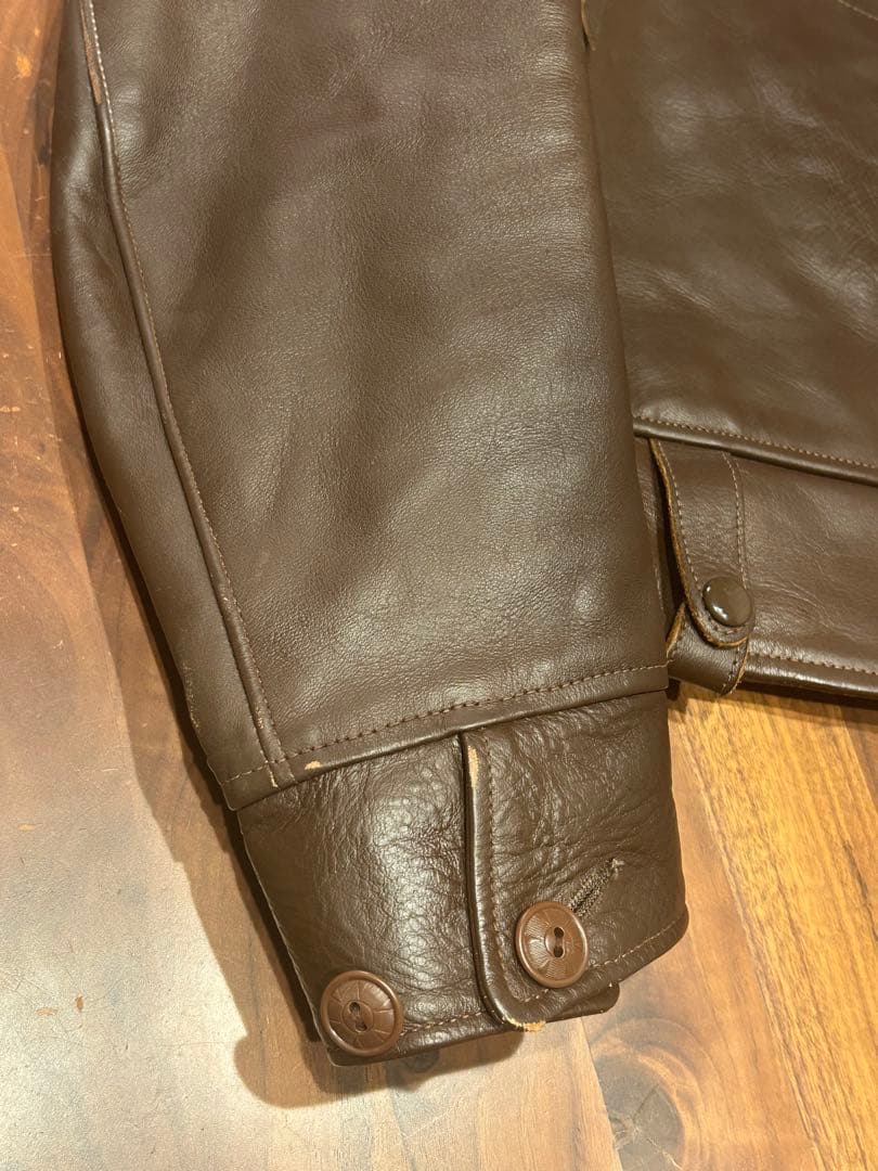 トイズマッコイ　シングルライダースジャケット ホースハイド　ブラウン　38