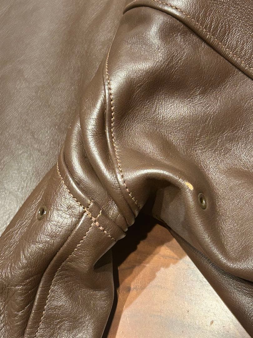 トイズマッコイ　シングルライダースジャケット ホースハイド　ブラウン　38