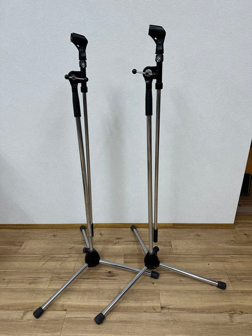 K&M ブームマイクスタンド　2本セット　SHUREマイクホルダー付き