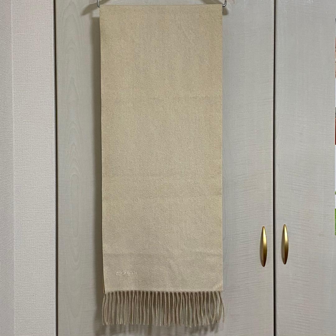 HERMES　カシミヤマフラー　ベージュ
