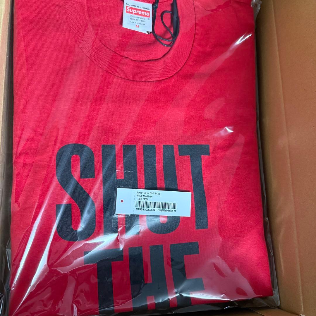 Supreme x Number (N)ine Shut Up Tee 赤 M