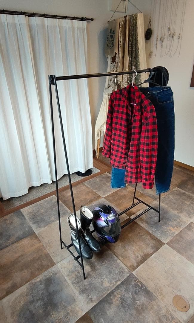 アイアン ハンガーラック 下段２本 店舗什器 分解 スチール 展示 棚 仕入れ