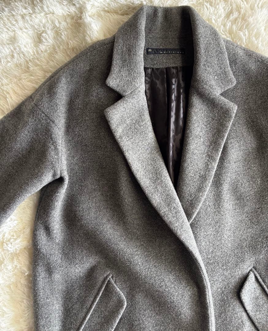 martinique マルティニーク　チェスターコート　M カシミア入