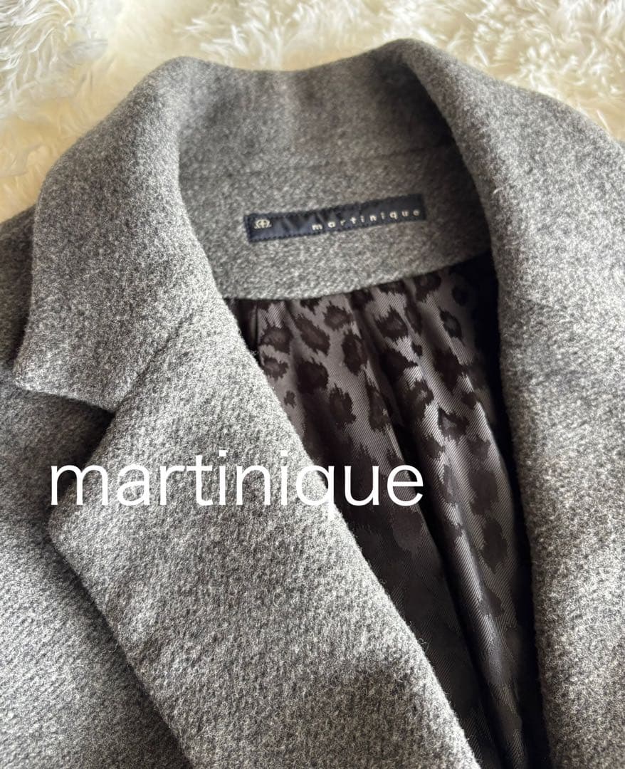 martinique マルティニーク　チェスターコート　M カシミア入
