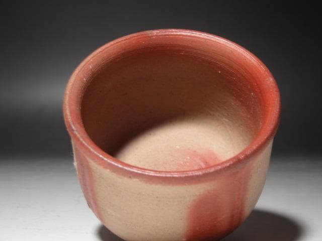 ★　山本陶秀　備前緋襷盃　手になじむ一品です★x448